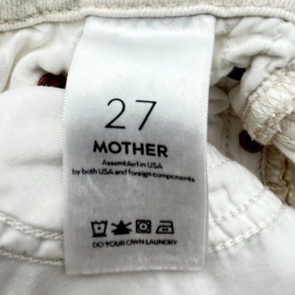 MOTHER Jeans The Looker Moonlight On My Mind Star Print Made in USA 27 Off White - Picture 5 of 5